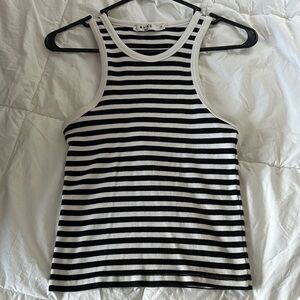 Black and White Striped Tank Top